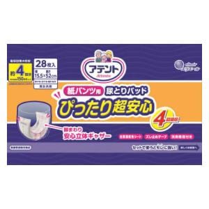 アテント 紙パンツ用尿とりパッドぴったり超安心 4回吸収 28枚 製品画像