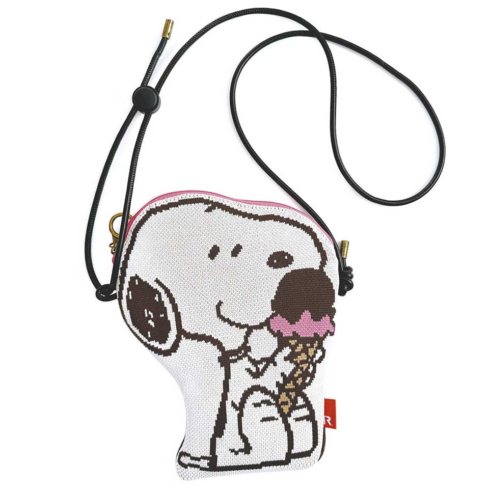 2024新作 スヌーピーバッグ ROOTOTE babyroo pillow knit PEANUTS 8392 ルートート スヌーピー IP.ベビールー.ピローニット.ピーナッツ-9O アイスクリー