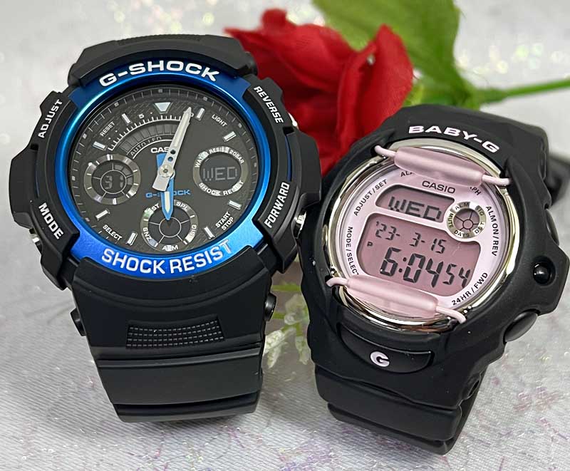 恋人たちのGショック ペアウオッチ Gショック ペア G-SHOCK BABY-G ペア腕時計 カシオ 2本セット アナデジ AW-591-2AJF BG-169U-1CJF g-shock