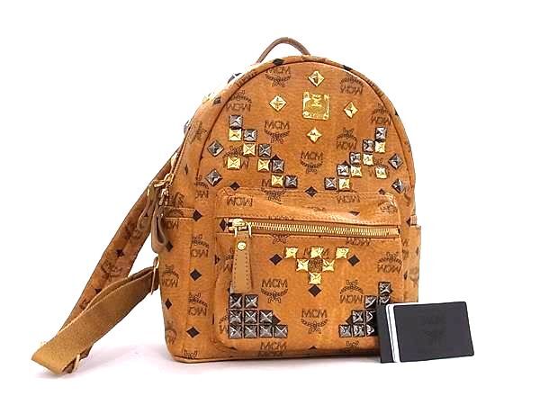 リュックサック ヴィセトス レザー MMK35VE19CO001 スタッズ ブラウン バックパック リュックサック ショルダーバッグ ハンドバッグ アウトドア 旅行 大容量【本物保証】