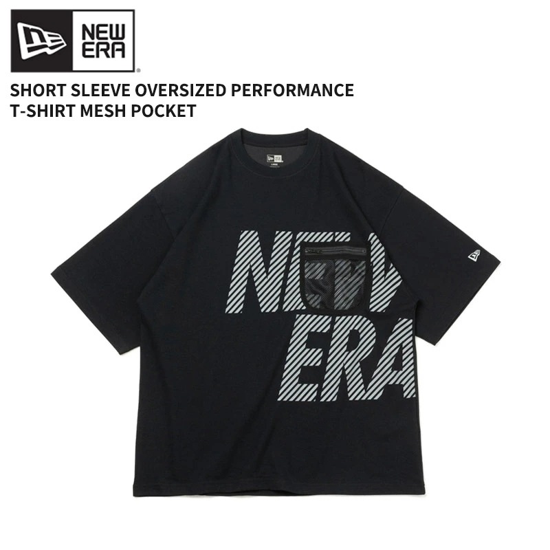ニュー エラ NEW ERA 半袖 オーバーサイズド パフォーマンス Tシャツ Mesh Pocket ブラック グレー パフォーマンス アパレル トップス カットソー