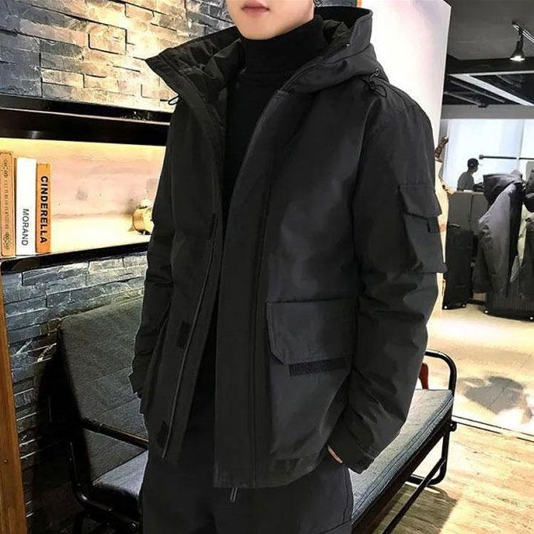 超目玉新品 ダウン80% 秋冬　ダウンコート メンズ ダウンコート ショート メンズ ダウンジャケット フード付き ショート丈　コート アウター ダウン 防寒保温