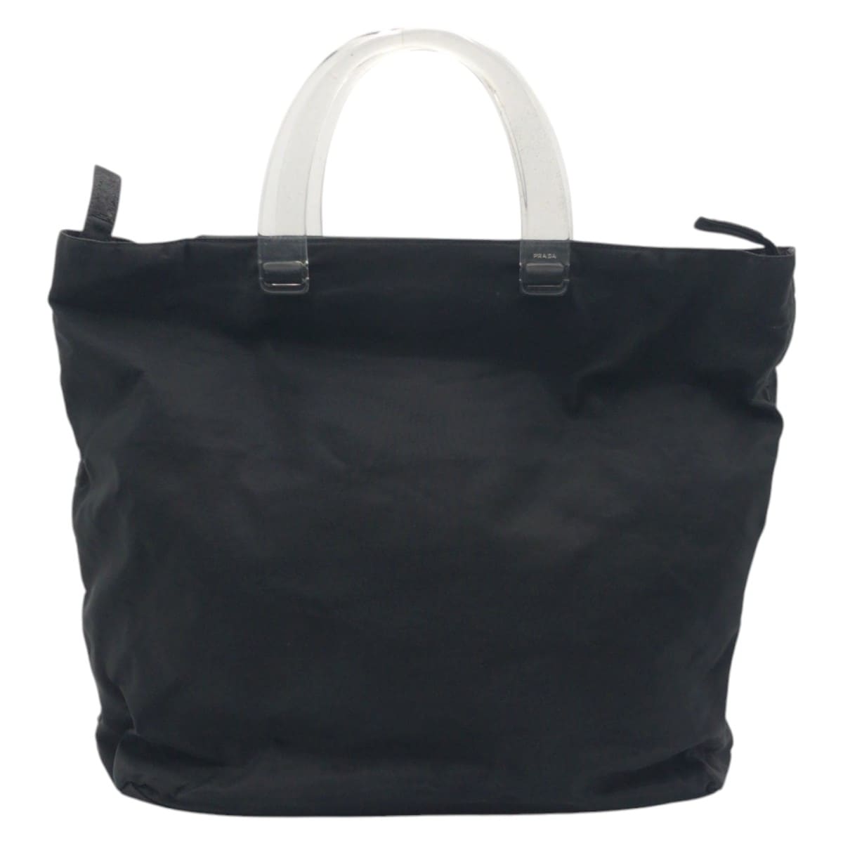 美品 テスート 三角ロゴ ブラック 黒 ナイロン ハンドバッグ トートバッグ レディース 410400