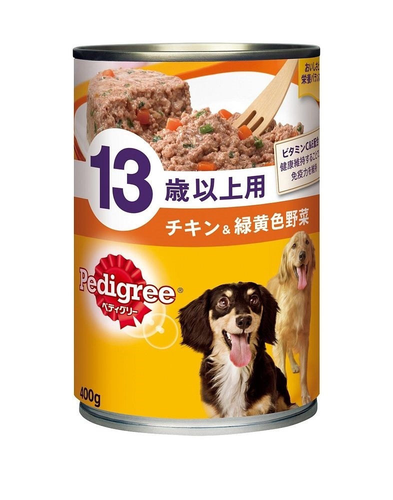 （まとめ買い）P137 13歳以上用 チキン&緑黄色野菜 400g 犬用缶詰 ドッグフード [x24]