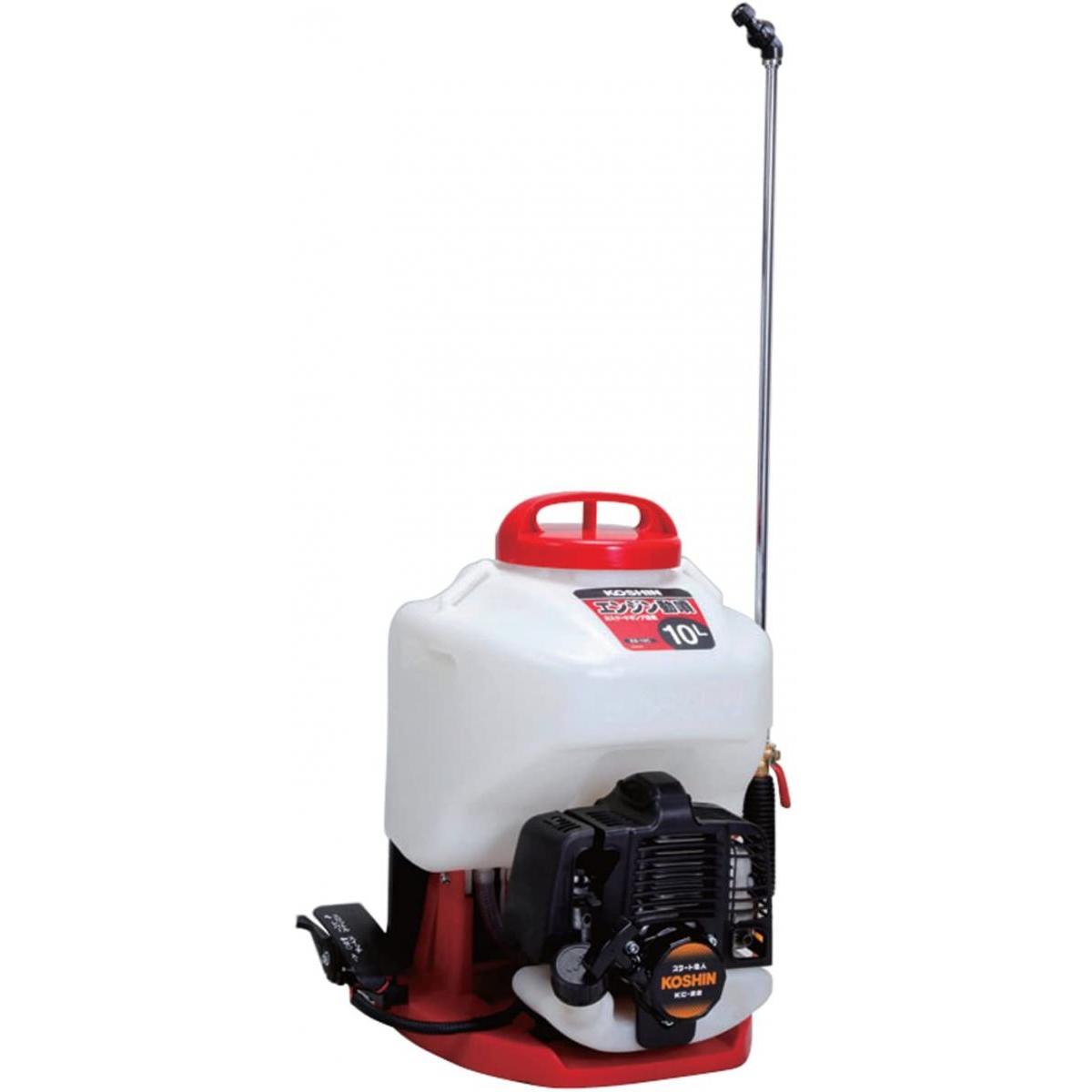 工進 KOSHIN 背負い式 エンジン 動噴 タンク 10L ES-10C 2サイクル 混合 リコイル スタート 消毒 防除 除草 縦型2頭口噴口 泡状除草噴口