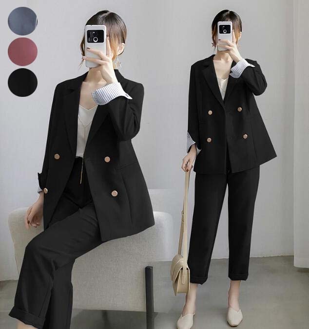 新品セールレディース カジュアルスーツ 可愛い パンツスーツ 入学式 卒業式 事務服 オフィス OL セレモニー 上品 ママスーツ 結婚式 スーツ 体型カバー セットアップ ビジネススーツ フォーマル