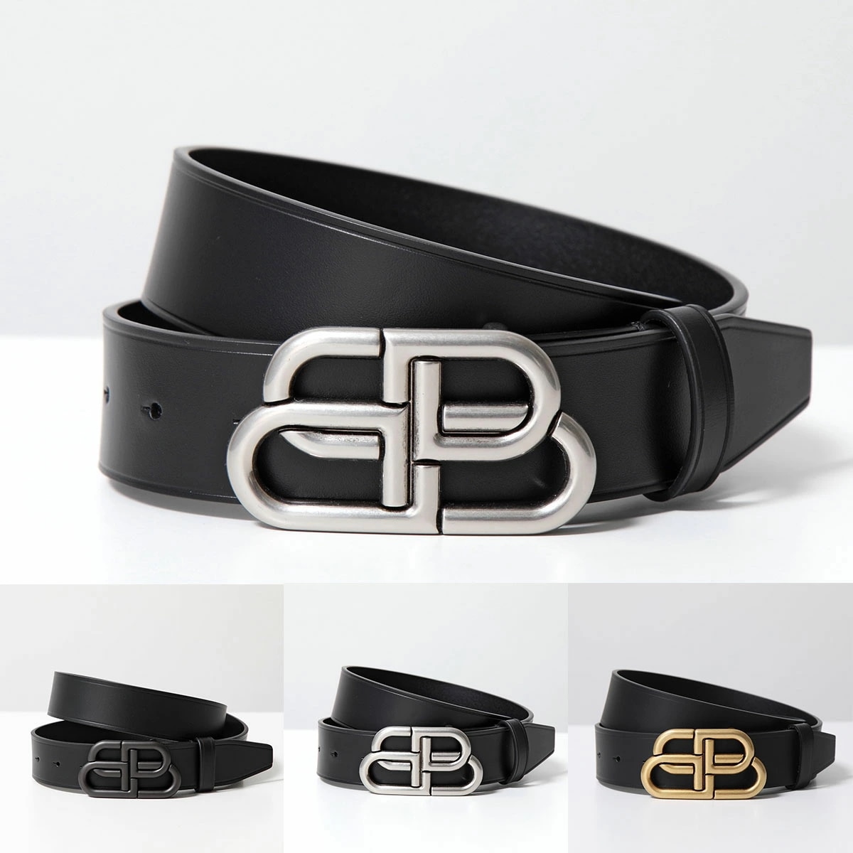 BALENCIAGA バレンシアガ ベルト BB LARGE BELT 35 ラージ 570370 1CH0B 1CH04 1000 レディース レザー ロゴメタルバックル カラー3色