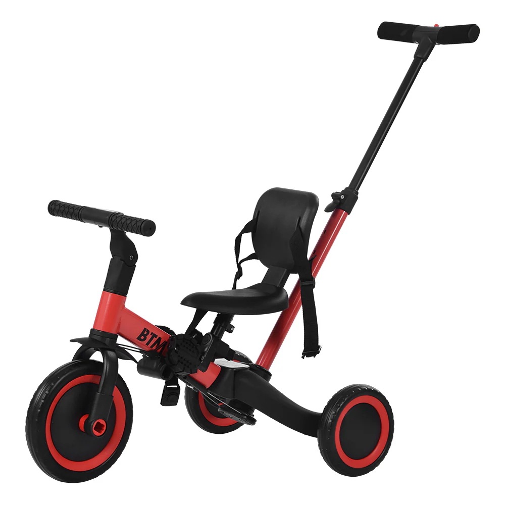 【国内発送】A 2033子供用三輪車 4in1 三輪車のりもの 押し棒付き 自転車 おもちゃ 乗用玩具
