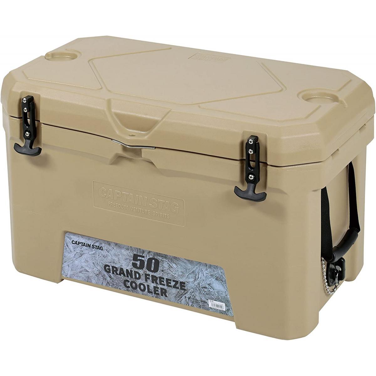 キャプテンスタッグ グランドフリーズ クーラーボックス 大型 保冷力 保冷バッグ 大容量 おしゃれ スポーツ アウトドア 丈夫 51l UE-66 CAPTAIN STA