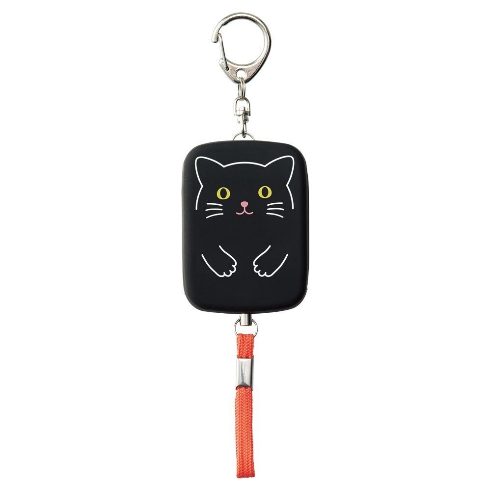 （まとめ買い）SMART FIT PuniLabo 防犯ブザー クロネコ A-7718-3 [x3]
