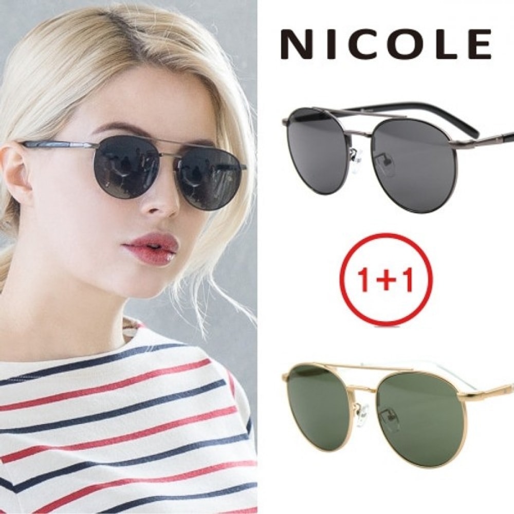 (ニコール) ニコール NI5001-ブラック+ゴールド G15 サングラス