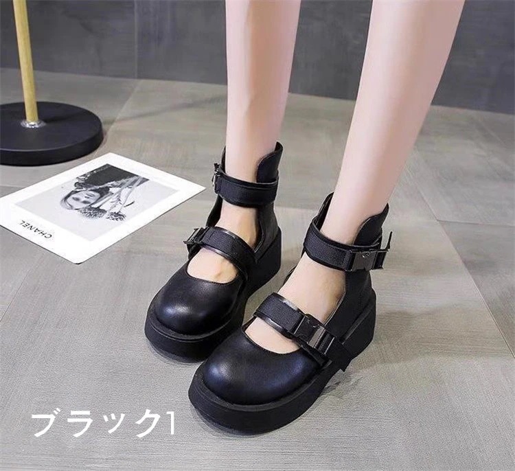 激安セール 2023夏 レトロ メリージェーン靴 厚底の小さい革靴 快適である 紐サンダル 学院風 単靴 トレンド カジュアル 歩きやすい