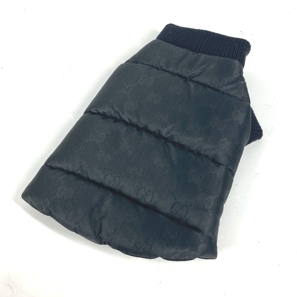 トップスその他 GG 犬 ワンちゃん わんちゃん ペット服 ドッグ コート ダウン ポリアミド ブラック