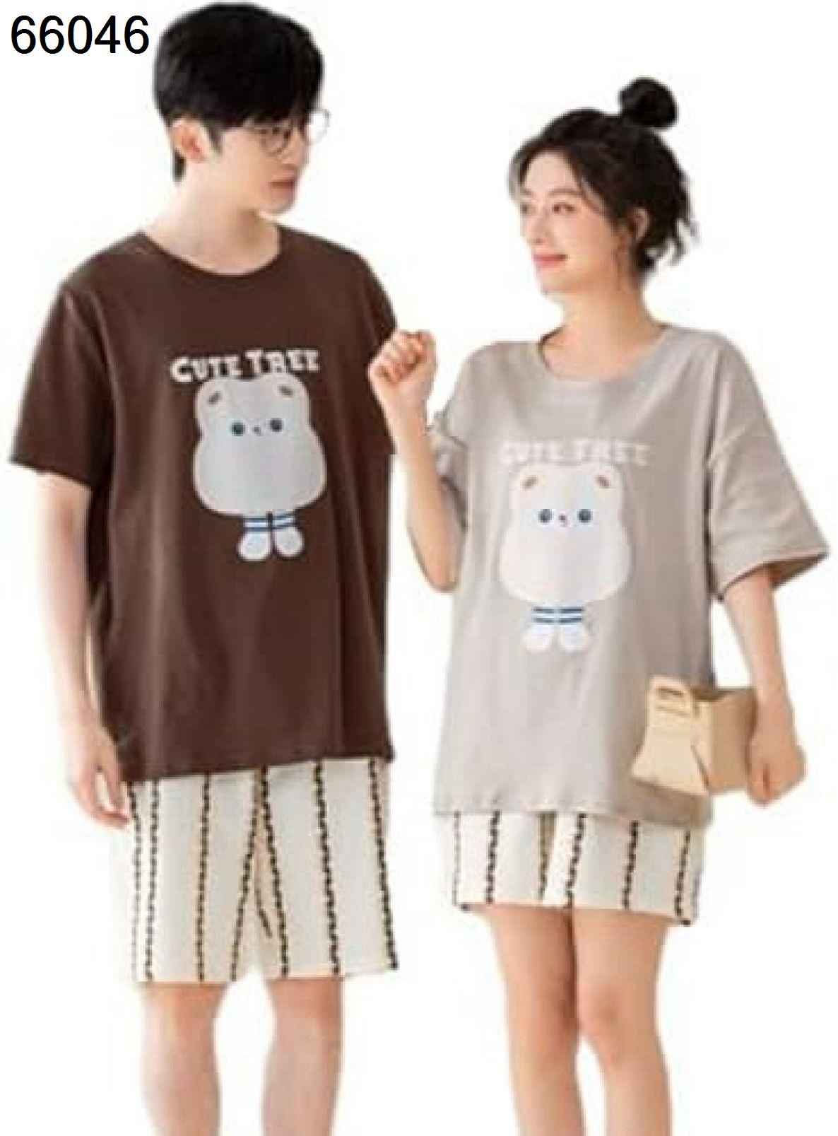 ルームウェア Tシャツ 半袖 綿100 メンズ レディース パジャマ ペア ルームウェア 上下セット 可愛い ペアルック 大きいサイズ カジュアル 快適 通気 部屋着 吸汗 家着 寝巻き 安眠