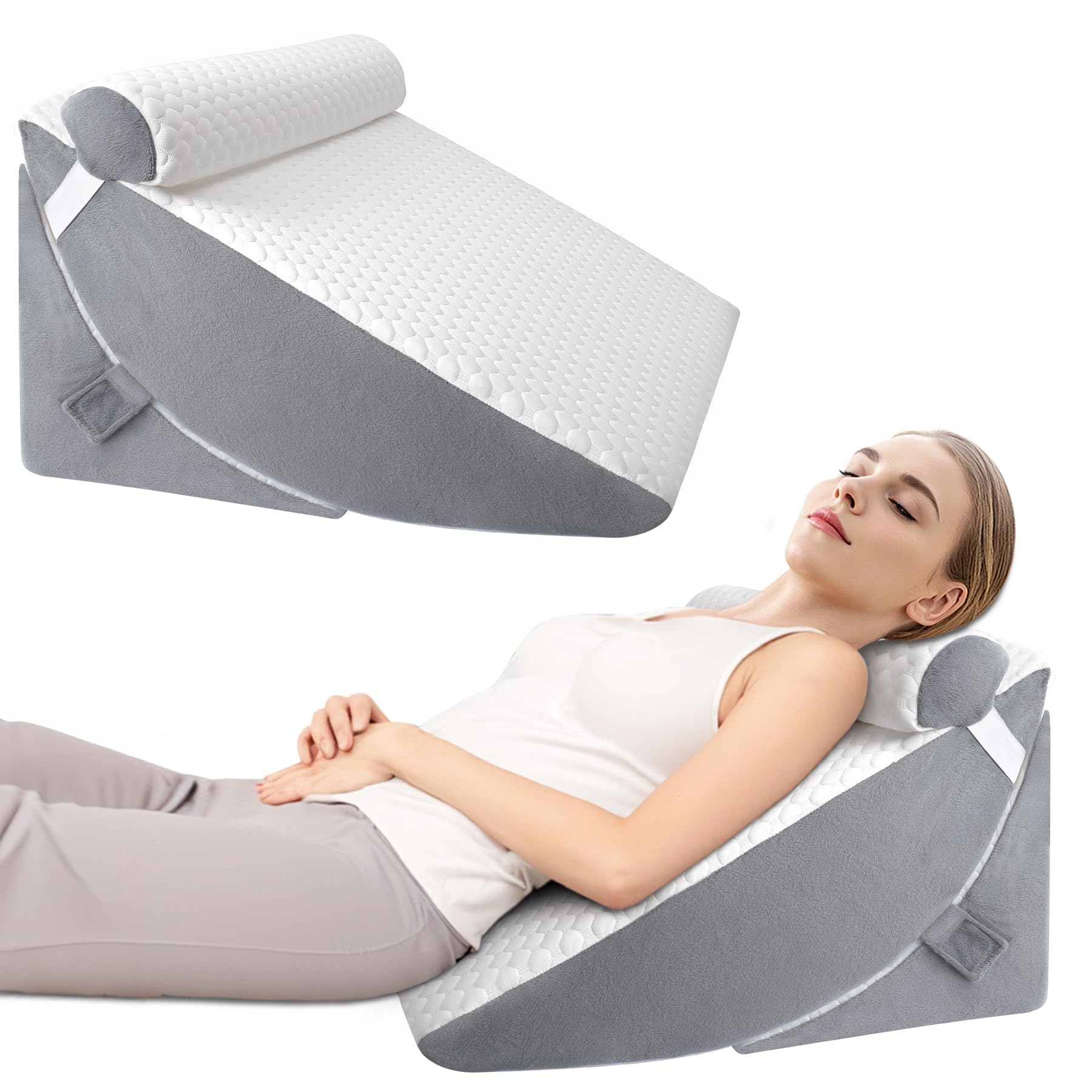 INFANZIA 三角クッション 三角枕 3個セット 背もたれ クッション 高さ調節可能 傾斜枕 足まくら 横向き寝 折りたたみ式 腰枕 就寝用 大きい 高反発 ウェッジ枕 体位変換 イビキ改善 お年