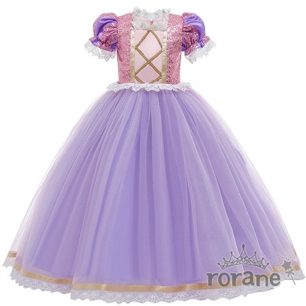 ロラネ バイオレットラプンツェル女児ドレス