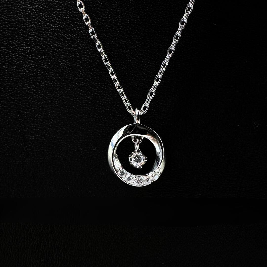 正規品 ナチュラルピュア ネックレス レディース サークル ペンダント シンプル 上品 シルバーカラー ノンアレルギー サージカルステンレス ステンレス 金属アレルギー 対応 結婚式 結婚記念日 誕生