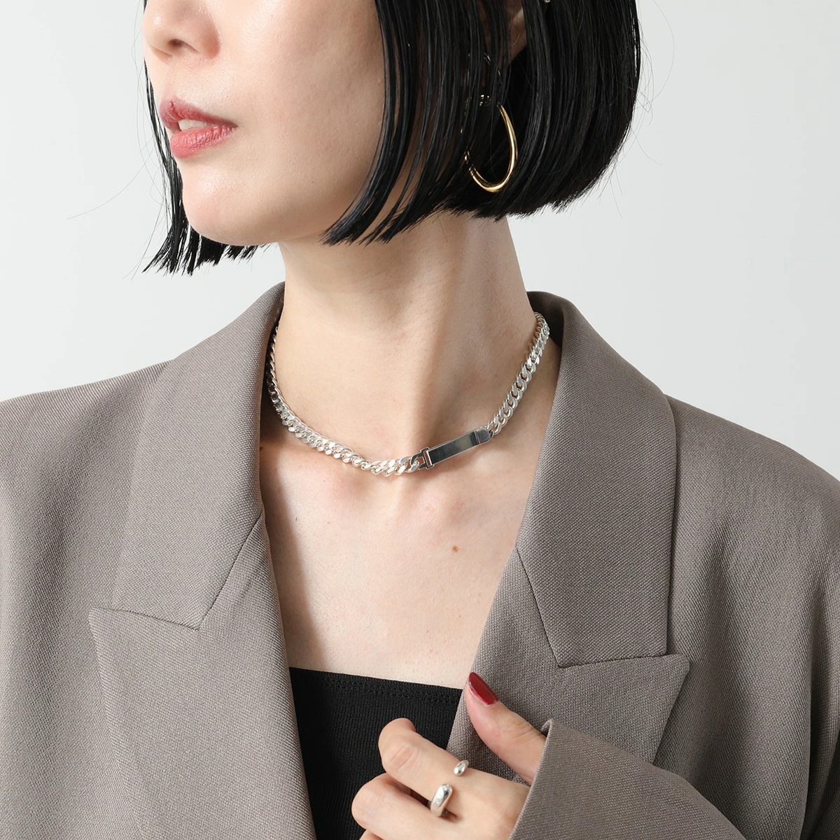 Saskia Diez サスキアディッツ ネックレス GRAND IDENTITY NECKLACE CHOKER レディース チェーン チョーカー アクセサリー SILVER 32,828円
