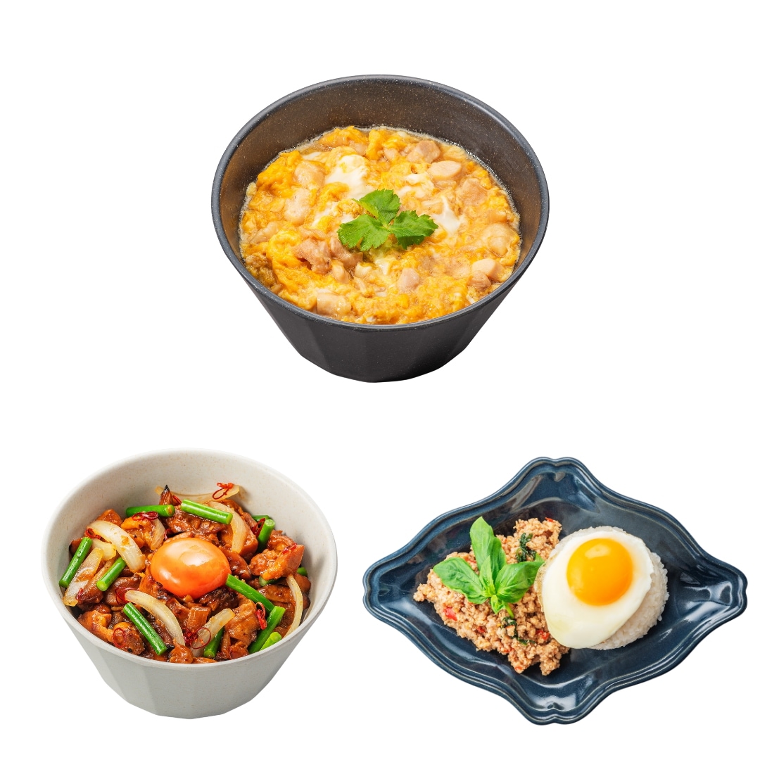 【横浜梅や】鶏肉専門店の丼の具3種×2食セットガパオライス/親子丼/スタミナ丼/6食入/冷凍食品/簡単調理/電子レンジ/鶏肉