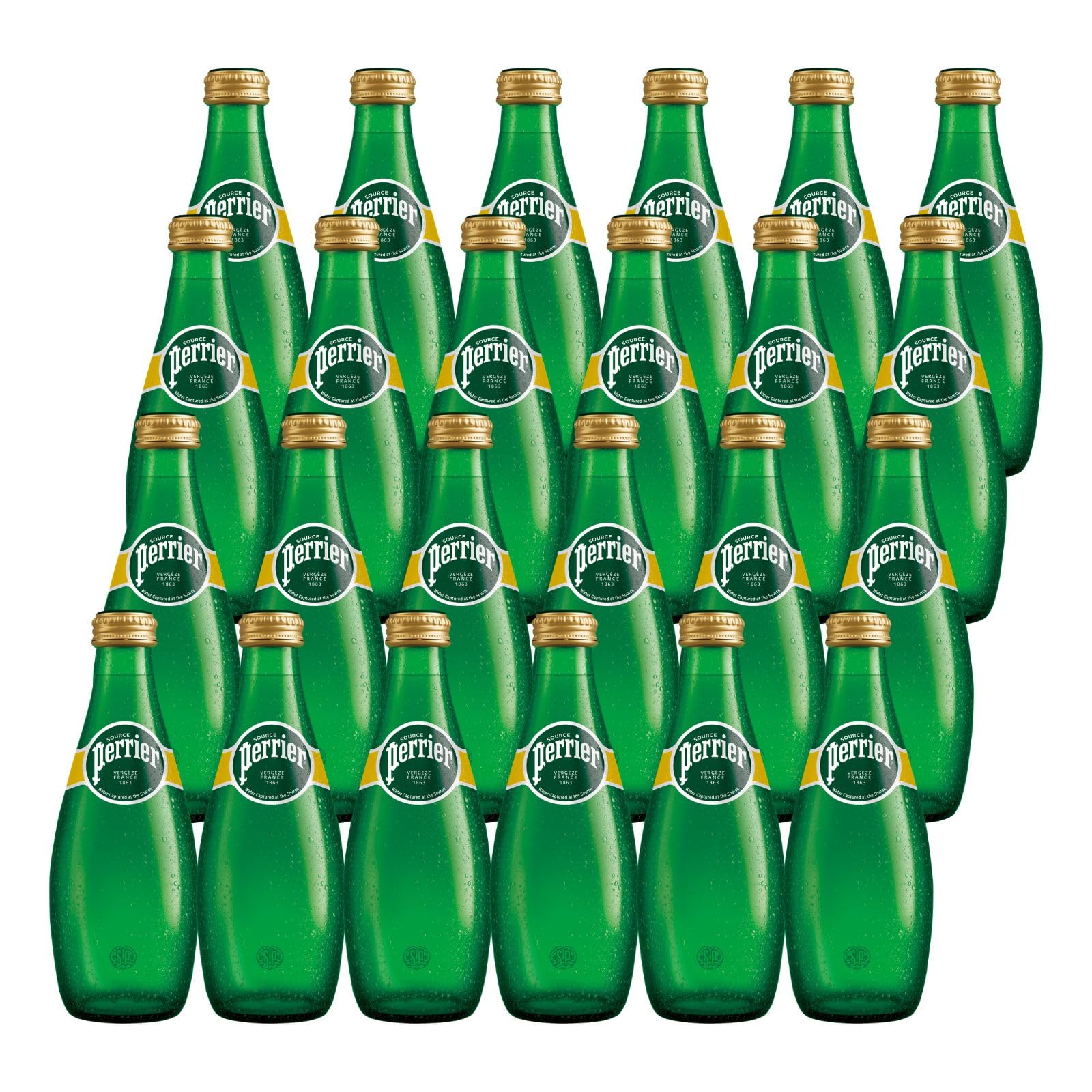 Perrier(ペリエ) フランス産ナチュラルミネラルウォーター 炭酸水 瓶200ml× 24本 [正規輸入品] プレーン