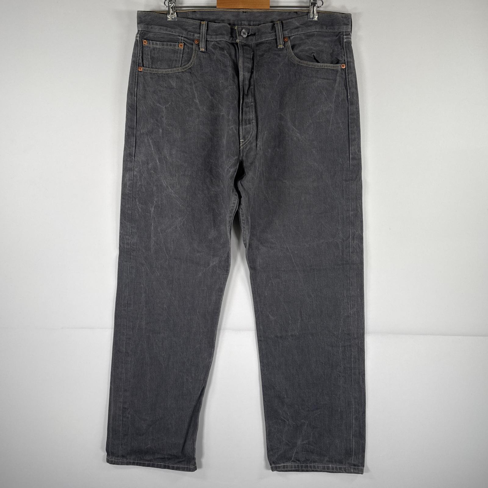 古着 デニムパンツ 501 ジーパン ストレート 大きいサイズ ボタンフライ カラーパンツ ビッグ w40 L32 グレー メンズ