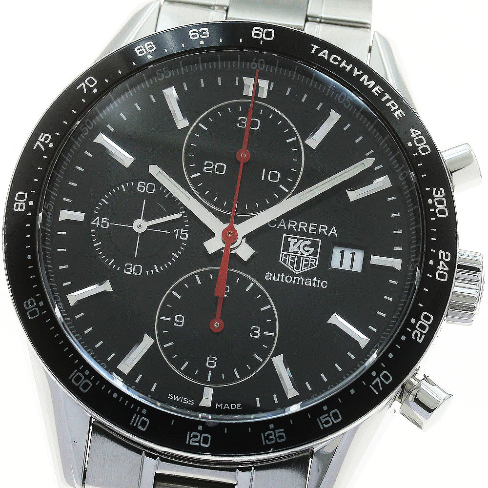 タグホイヤー TAG HEUER CV2014-3 カレラ デイト クロノグラフ 自動巻き メンズ 保証書付き_883517【中古】