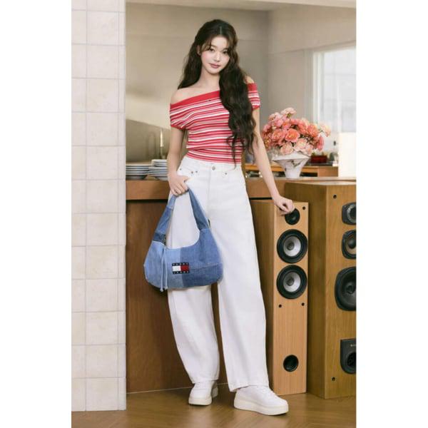 [チャン・ウォニョンPICK] 女性パッチワークデニムショルダーバッグ T32G1ABG41TWT1 TOMMY JEANS