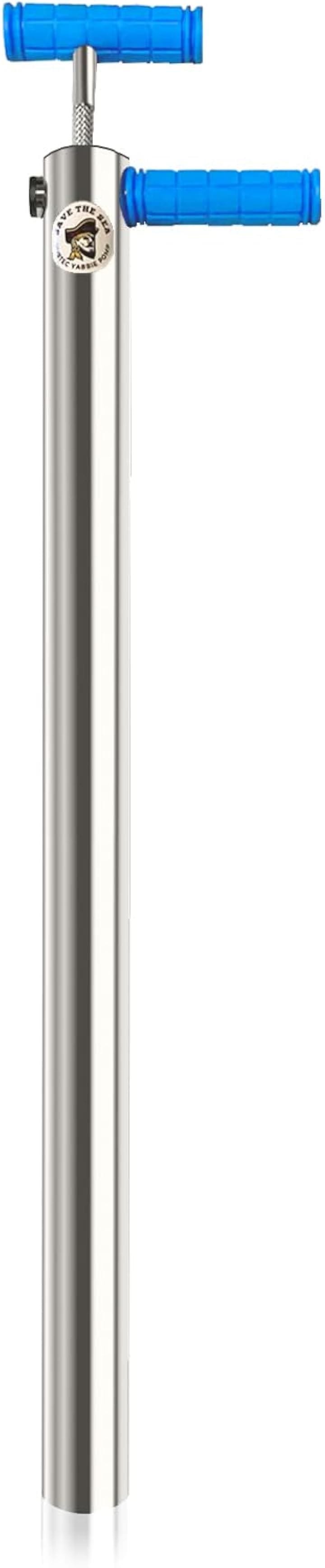 ヤビーポンプ 専用収納袋付 干潟 生物調査 ステンレス３０４製 スナモグリ ボケ 穴ジャコ(シルバー)