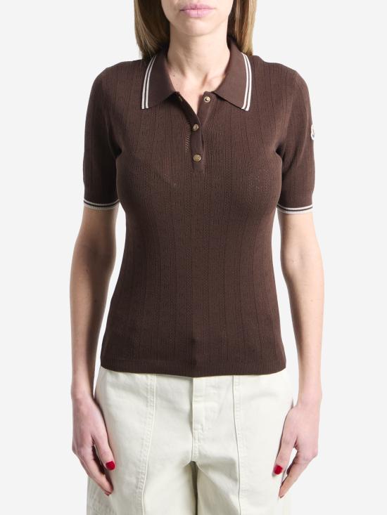 MONCLER Women Polo Shirts L10939A0005 BROWN