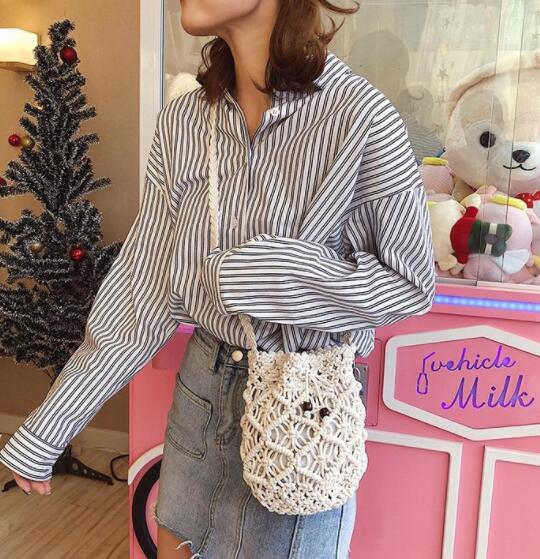 かごバッグ ショルダーバッグ ビーチ ミニ レディース 韓国 ファッション 雑貨 かわいい おしゃれ 北欧 送料無料 [K] (T)