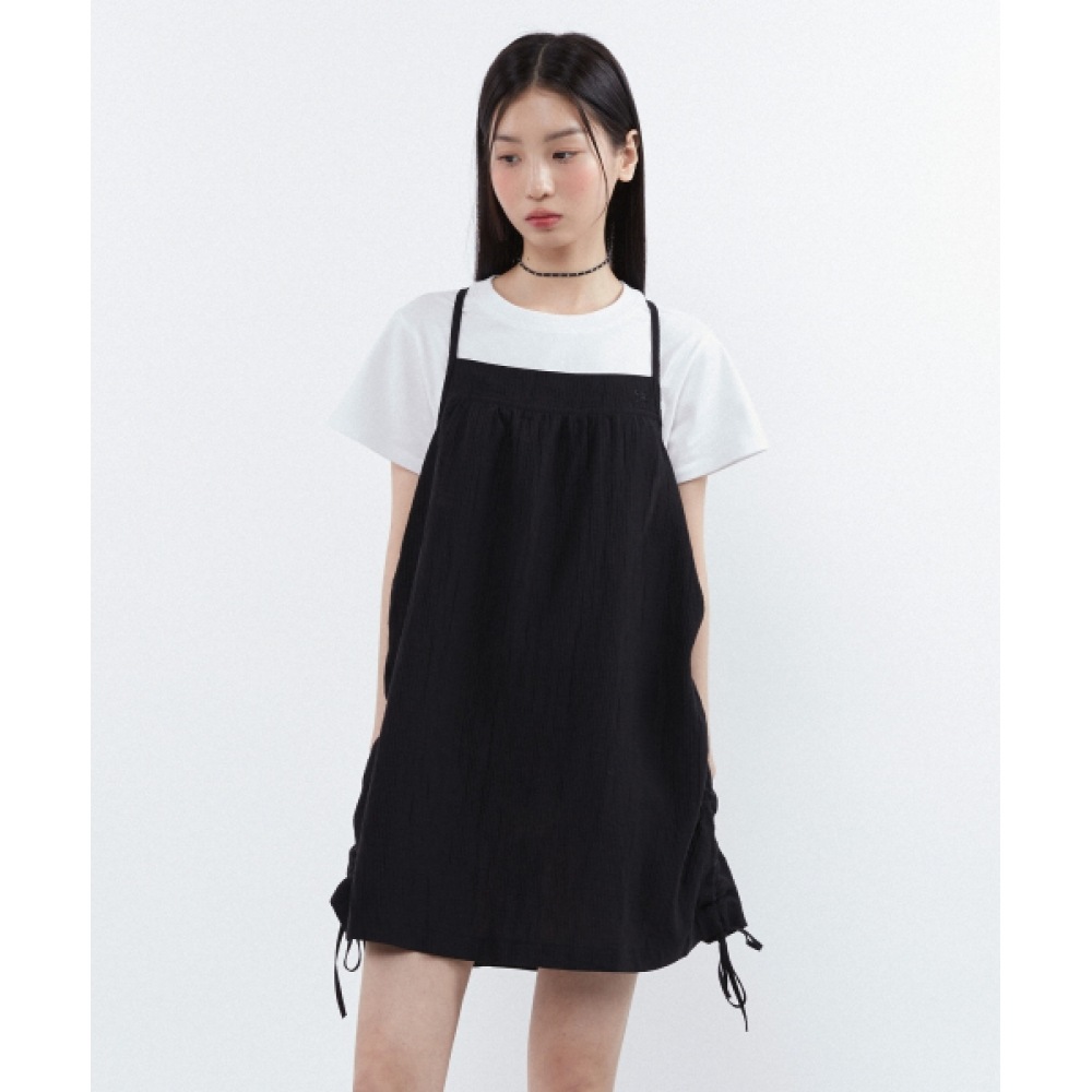 CODEGY (女性) ウェーブシンボルノースリーブドレス_ブラック