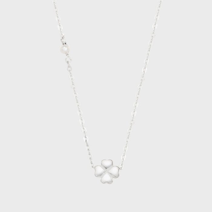 [silver925] clova pearl necklace おしゃれ アイドル愛用ブランド 韓国人気 韓国ファッション