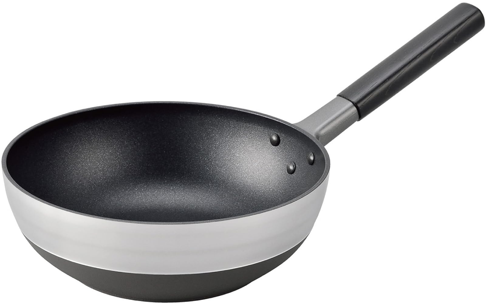 北陸アルミ フライパン 24cm 軽量 アルミ IH対応 日本製 特許形状 底がまるい 調理物が真ん中に集まる 目玉焼き オムレツ 麺 ギョーザ 揚げ物 パンケーキ マルチパン ふきこぼれにくい 底が