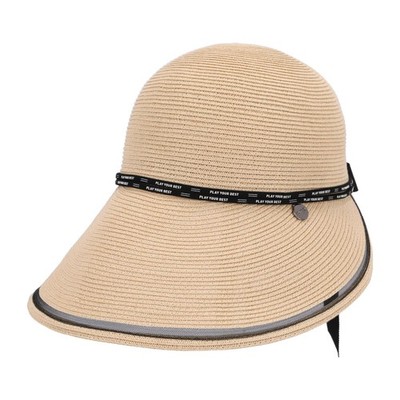 正規品 PING レディース プリント ストリングポイント ナチュラルグラス ワイドブリムハット