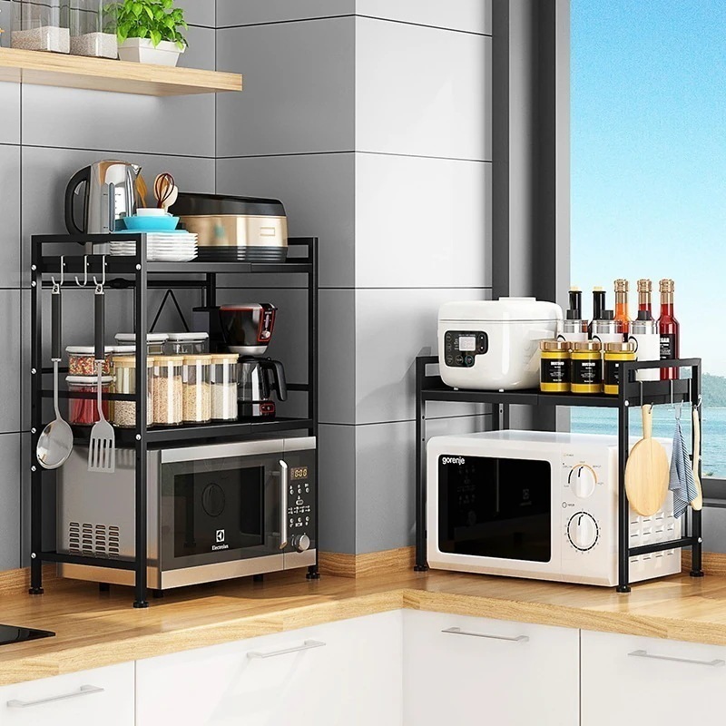 【1つ買うと1つ無料】【メガ割】フスド多層キッチン電子ジ収納ラック格納式カウンター多層キッチン調味料ボン収納ラック