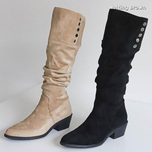女性スエードロングブーツ SS77