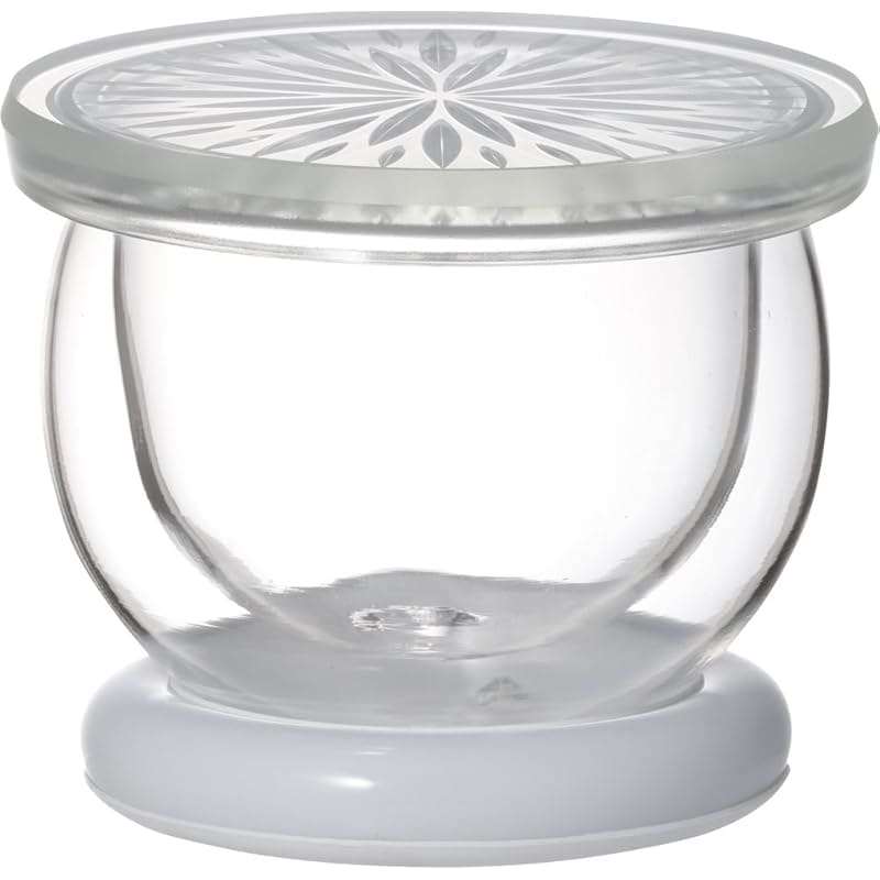 iwaki(イワキ) 耐熱ガラス グラス ダブルウォールマグ SNOWTOP ティーシリーズ 菊花柄 ホワイト 407A-W