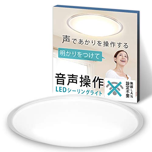アイリスオーヤマ LEDシーリングライト 音声操作 調光/調色 14畳 (日本照明工業会基準