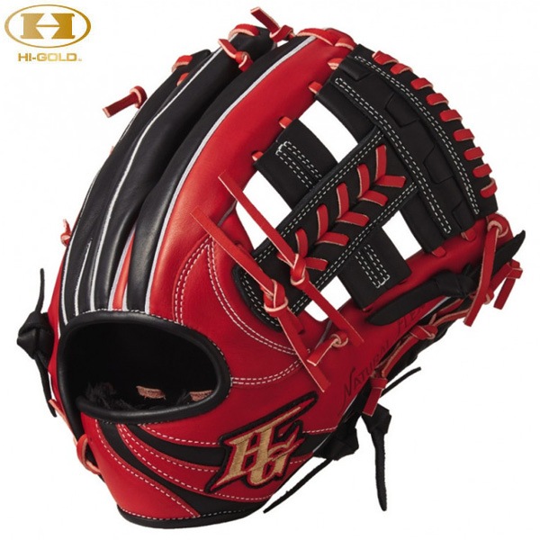 ハイゴールド Hi-GOLD ソフトボール2023モデル BSG-9750 レッドオレンジブラック BSG9750 野球 ベースボール ソフトグラブ グローブ 右投げ