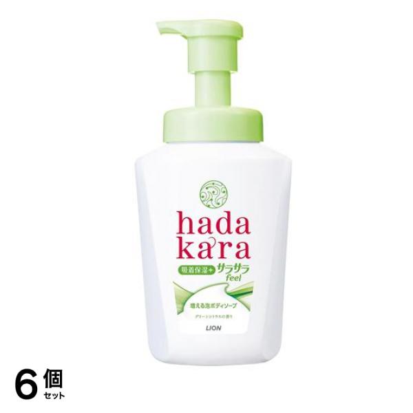 hadakara(ハダカラ) ボディソープ 泡で出てくるサラサラfeelタイプ 530mL (本体) 6個セット