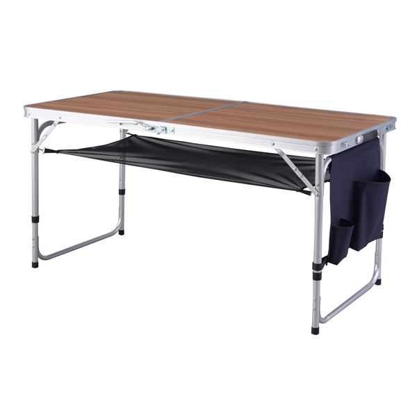 折りたたみ ピンポンテーブル/卓球台 幅120奥行64.5cm 高さ調節可能 ネット ラケット2本 ピンポン玉3個付き