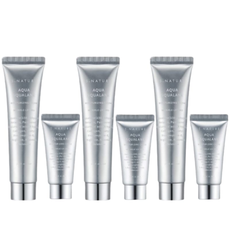 [6点セット] アクアスクアラン保湿クリーム 60ml+30ml×3セット/水分&ツヤ肌/乾燥肌対策/水分爆弾/低刺激/口コミ高評価 保湿美容クリーム/お得セット/水分チャージで乾燥防止