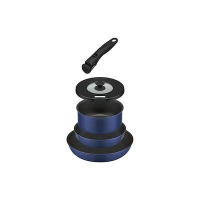 他サイト： サーモス デュラブルシリーズ 取っ手のとれるフライパン5点セットCA ガス火専用 インディゴブルー KSC-5A IBLの商品画像