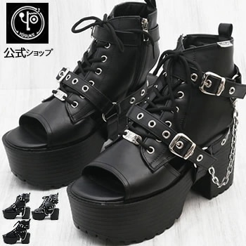 【公式SHOP特典キズ補修液付】 ヨースケ YOSUKE 厚底 ブーツサンダル 厚底サンダル メンズ チェーン付き 9.8cm 厚底ヒール 靴