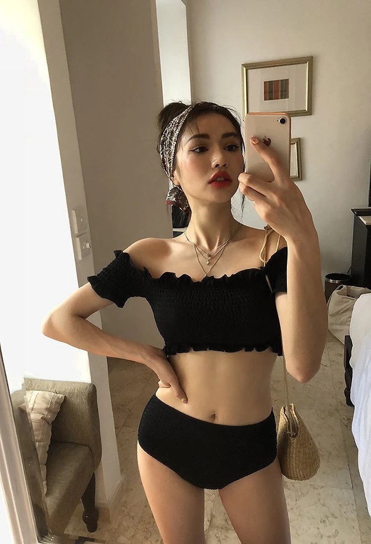 超お得レディース早い者勝ち オフショルダー お出かけ オシャレ スパ 水着 個性 縞模様 大人気 新品 気高い スプリット ファッション 百掛け セクシー スリム ビキニ