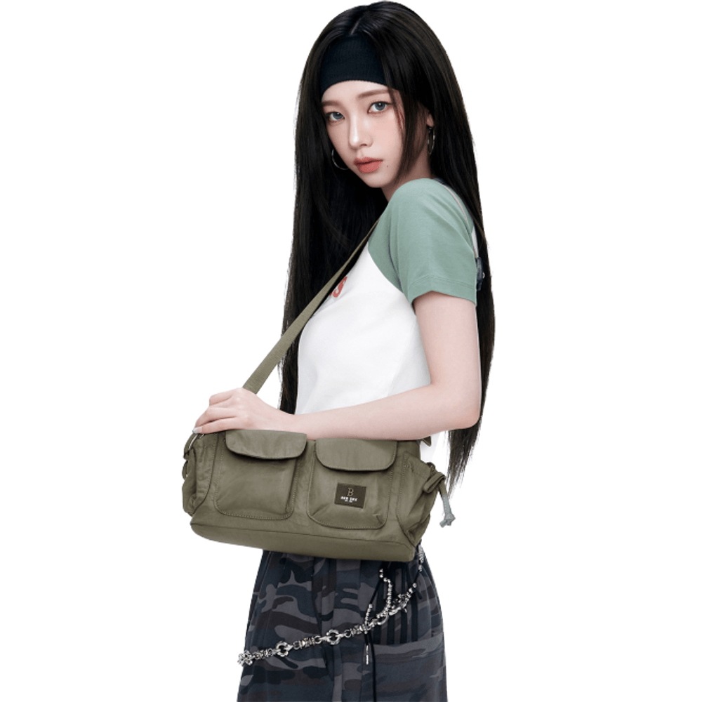 【espa karina着用 】ベーシックゴフコア ポケットクロスバック BOS(PtnKhaki)