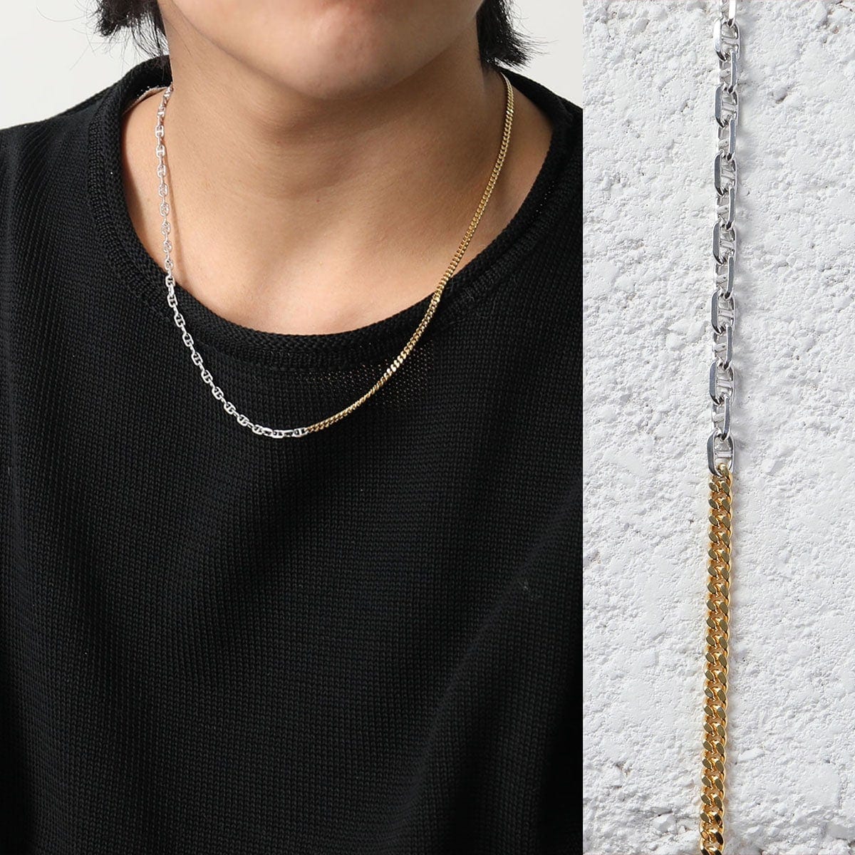 TOMWOOD トムウッド ネックレス Rue Chain Duo 20.5inch N1117NA01S925-9K メンズ レディース チェーン アクセサリ