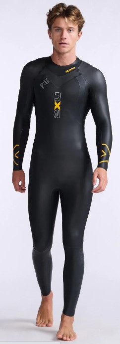 2XU MW4991C-BLK/AMB-L メンズ トライアスロン用ウェットスーツP:1 プロペルウェットスーツ（BLK/AMB・サイズ：L） MW4991CBLKAMBL