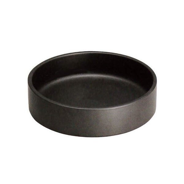 黒マット丸水盤 8号（信楽焼き陶器花瓶花入れ花器壺壷つぼ水盤フラワーベース生け花アレンジ華道Ｉ）