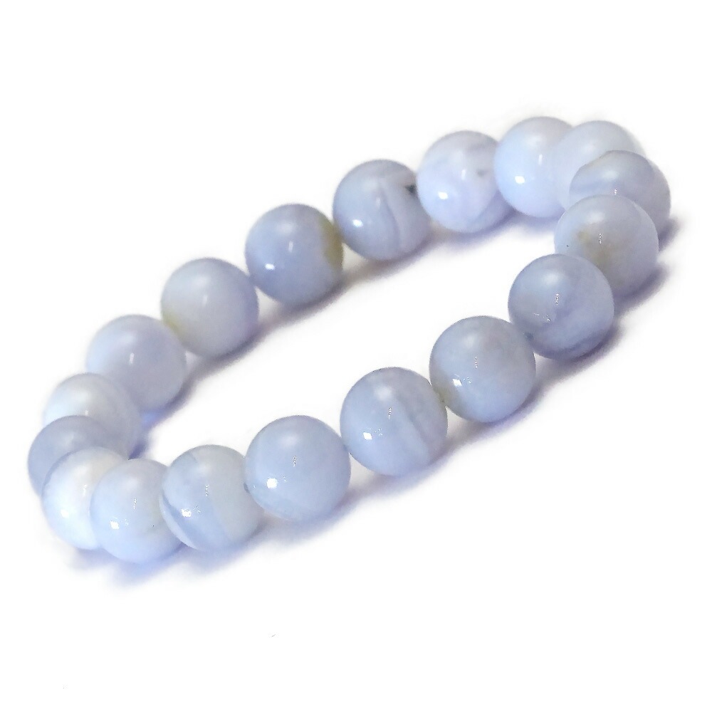ブルーレースアゲート ブレスレット 10mm パワーストーン ブレスレット メンズ レディース 天然石 数珠 アクセサリー メンズブレスレット レディースブレスレット パワーストーンブレスレ h957